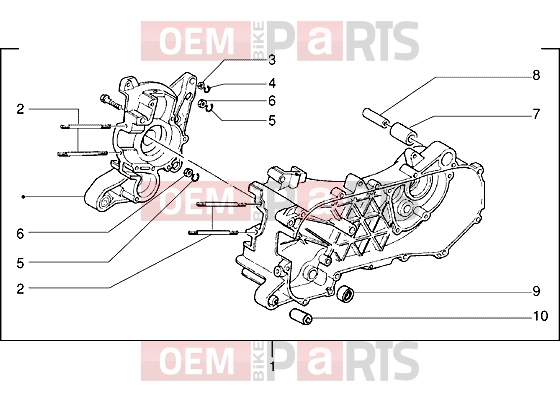 Engine » Crankcase - Piaggio NRG MC2