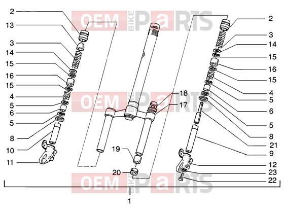 Suspensions-Wheels » Front fork - Piaggio NRG MC3 DD