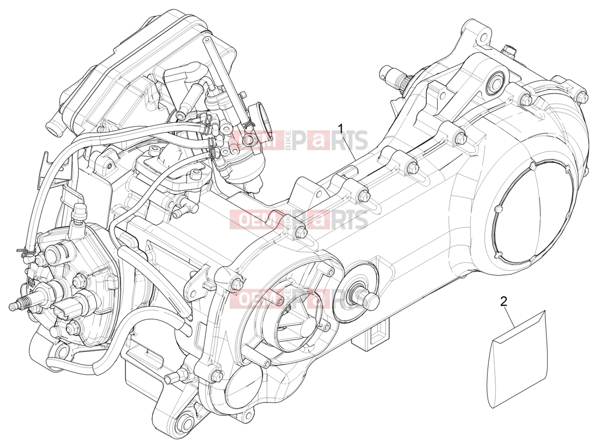 Engine » Engine, assembly - Piaggio NRG Power DD 2019
