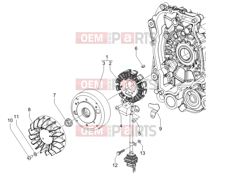 Engine » Flywheel magneto - Piaggio Typhoon 50 2T 2006