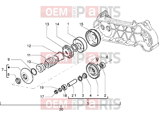 PIAGGIO Engine » Driven pulley