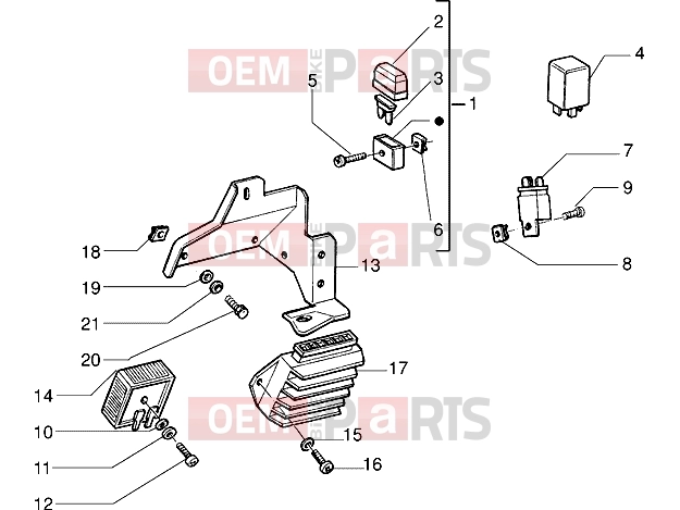 PIAGGIO Electrical system » Electrical devices