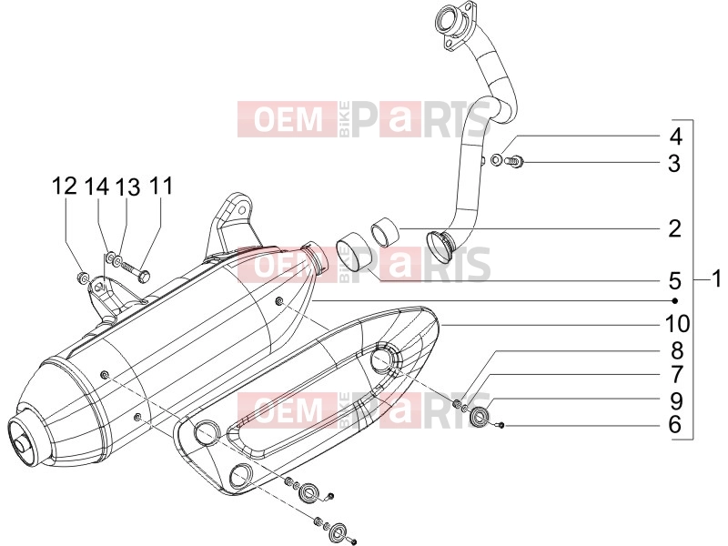 Engine » Silencer - Piaggio X8 200 2005