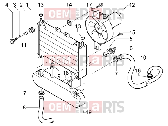 PIAGGIO Chassis » Coolant radiator