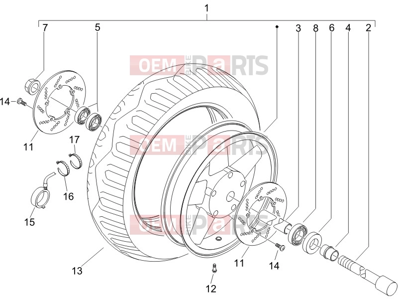 PIAGGIO X9 125 Evolution Suspensions - Wheels » Front wheel