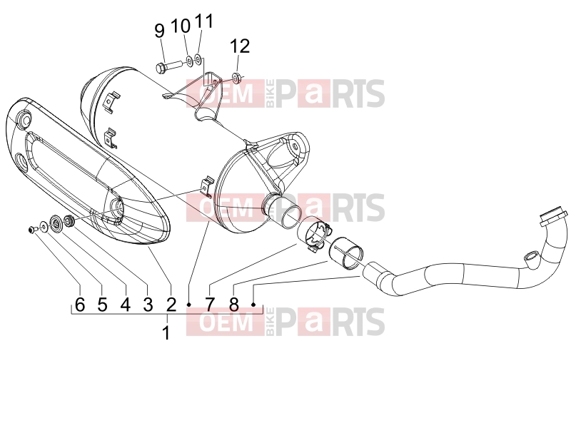 PIAGGIO X9 125 Evolution Engine » Silencer