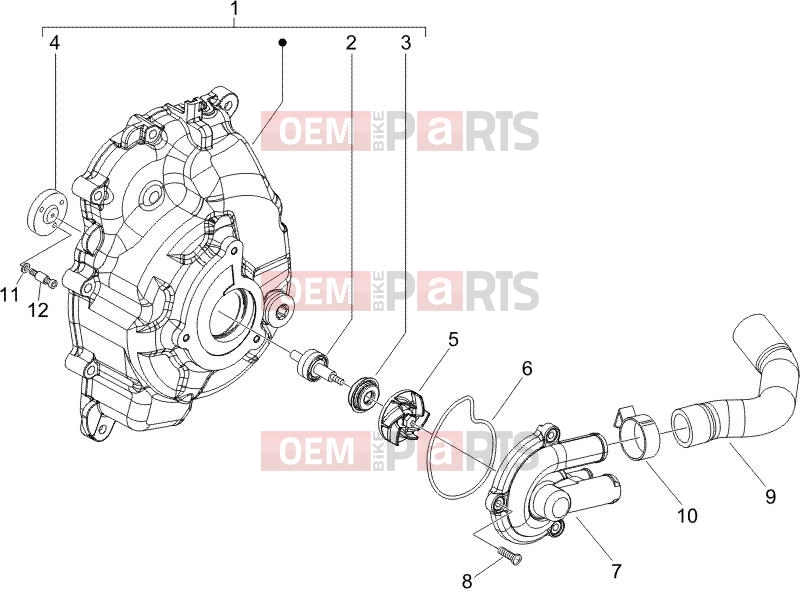 PIAGGIO X9 125 Evolution Engine » Cooler pump