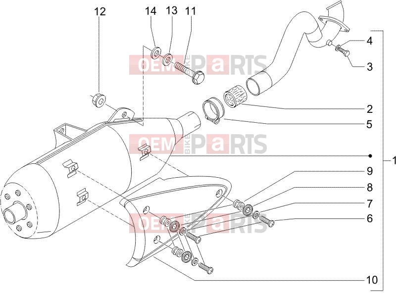Engine » Silencer - Piaggio X9 125 Evolution 2006