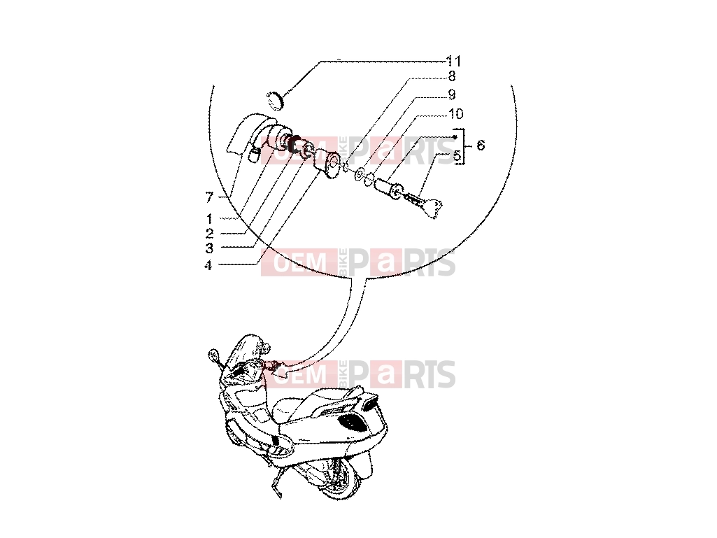 Electrical system » Switch - Piaggio X9 125 SL