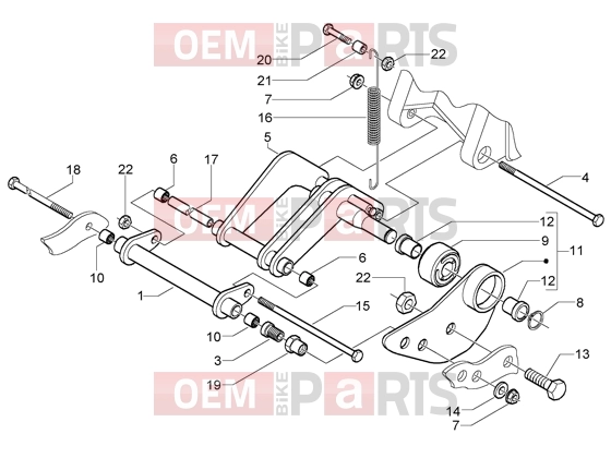 Chassis » Swinging arm - Piaggio X9 200 Evolution