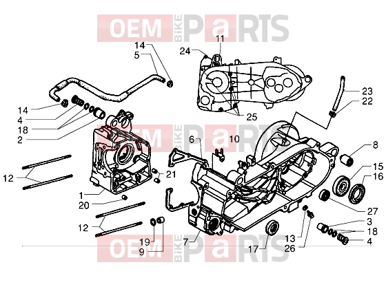 Engine » Crankcase - Piaggio X9 250
