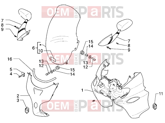 Chassis » Shield-Windshield - Piaggio X9 250