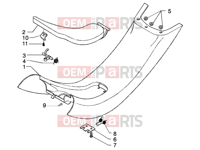 Chassis » Central part - Piaggio X9 250 Evolution