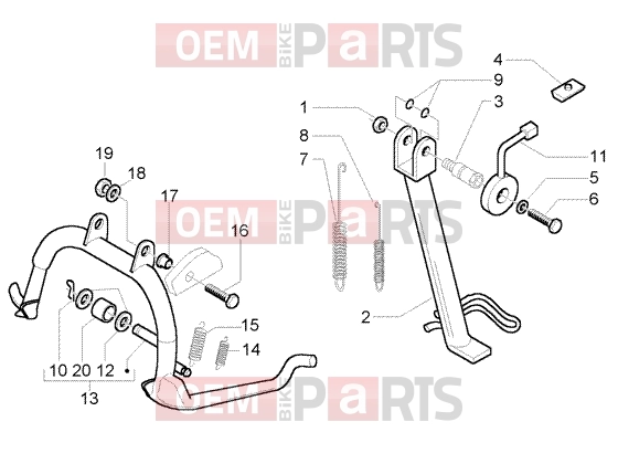PIAGGIO Chassis » Central stand