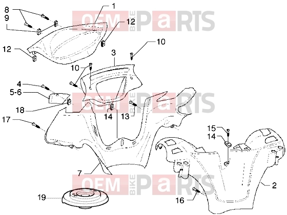 PIAGGIO Handlebars » Handlebars covers
