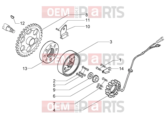 Engine » Flywheel magneto - Piaggio X9 500 Evolution ABS
