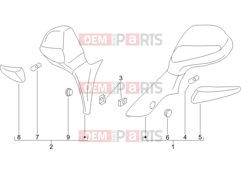 Frame - Plastic parts - Coachwork » Driving mirror/s - Piaggio X9 500 Evolution ABS 2007