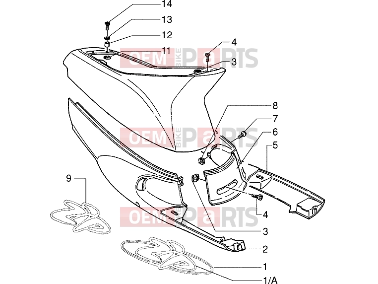PIAGGIO Chassis » Side covers