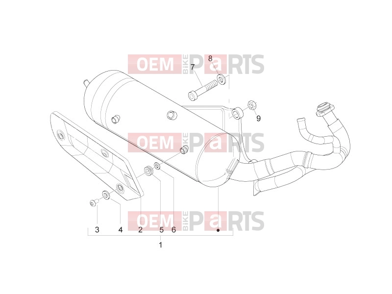 Engine » Silencer - Piaggio Zip 50 2T 2010