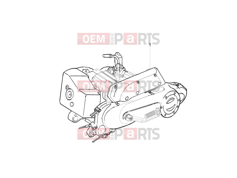 Engine » Engine, assembly - Piaggio Zip 50 2T 2011