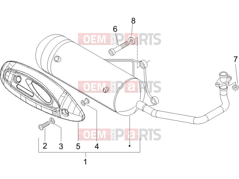 Engine » Silencer - Piaggio Zip 50 4T 2009