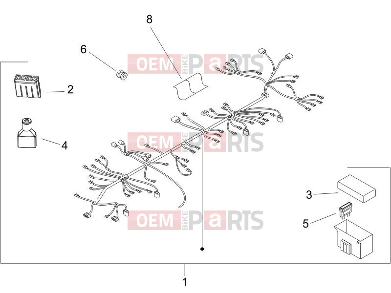 PIAGGIO Zip 50 4T Electrical system » Main cable harness