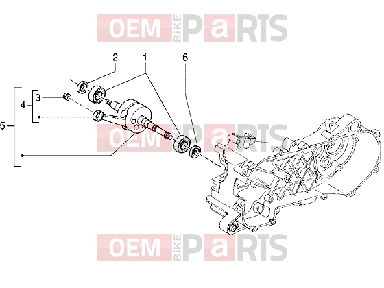 Engine » Crankshaft - Piaggio Zip 50 MY95