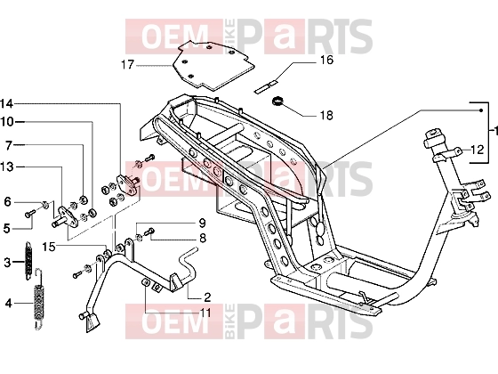 PIAGGIO Chassis » Chassis-Central stand