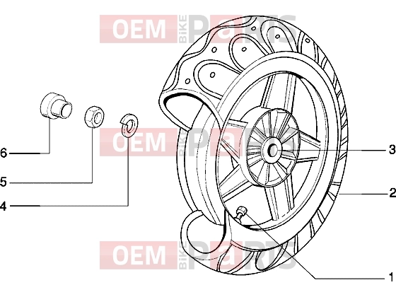PIAGGIO Suspensions-Wheels » Rear wheel