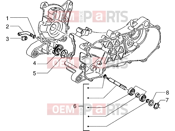 Engine » Water pump - Piaggio Zip SP 50 old.
