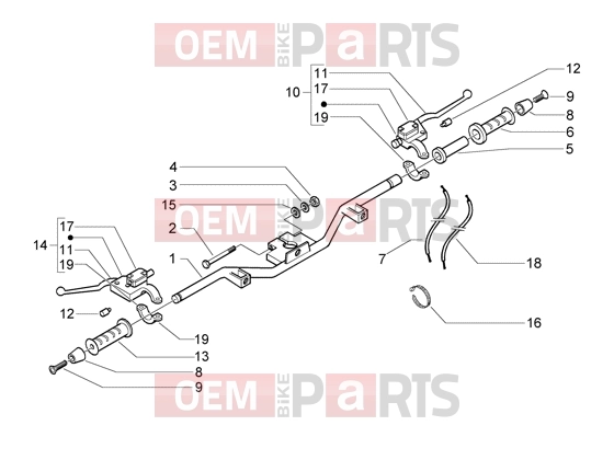 Handlebars » Handlebars-master cylinders - Piaggio Beverly 500 (EMEA)