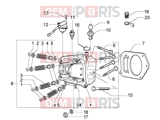 Engine » Head-valves - Piaggio Beverly 500 (EMEA)