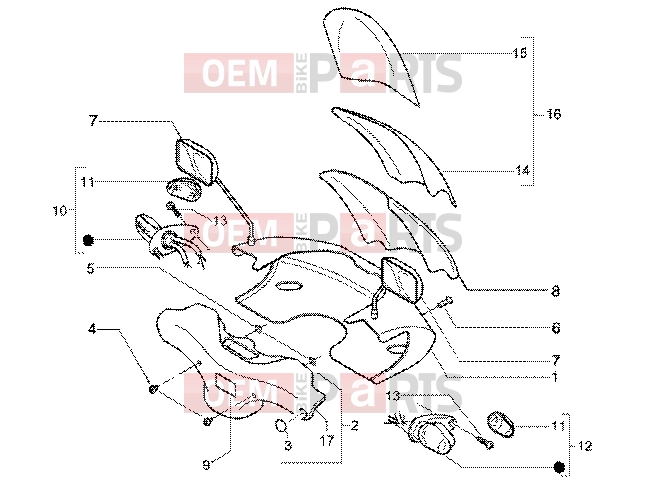 Handlebars » Handlebars covers - Piaggio BV 200 (U.S.A.)