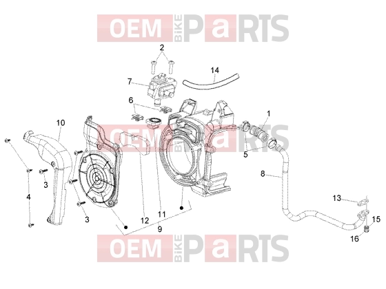 Engine » Secondary air box - Piaggio Fly 125 4T
