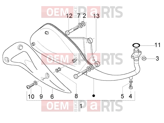 Engine » Silencer - Piaggio Fly 125 4T