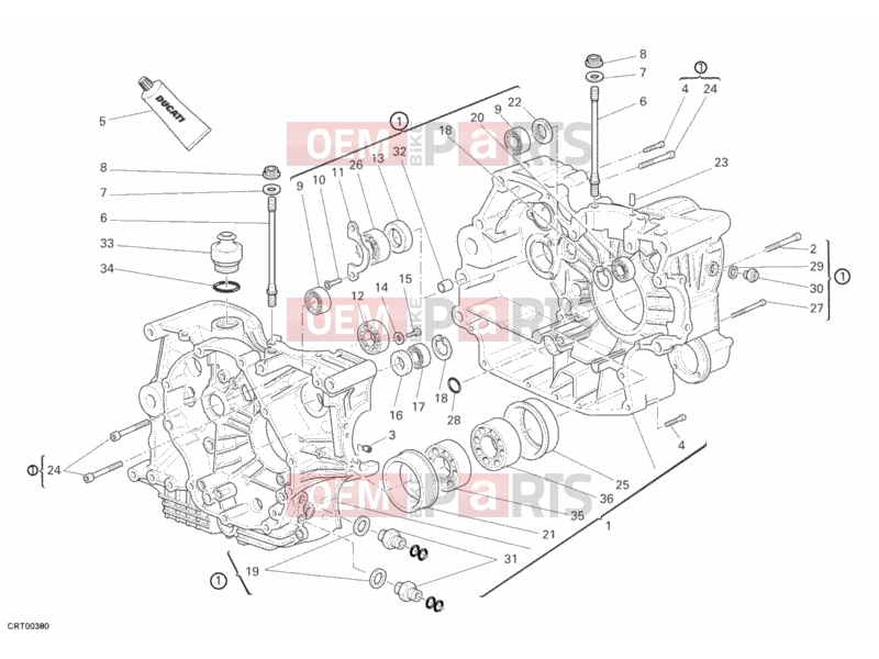 DUCATI 2008 Multistrada 1100 S CRANKCASE » ENGINE CASE
