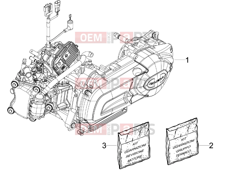Engine » Engine, assembly - Aprilia SR MAX 125 2015