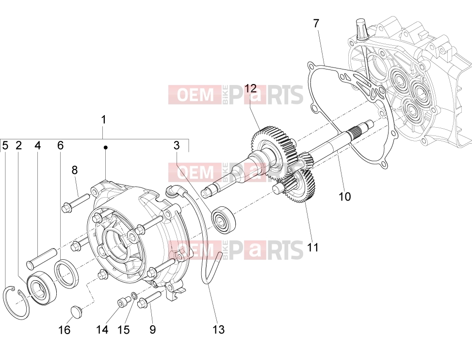 derbi Boulevard 150 4T Engine » Reduction unit