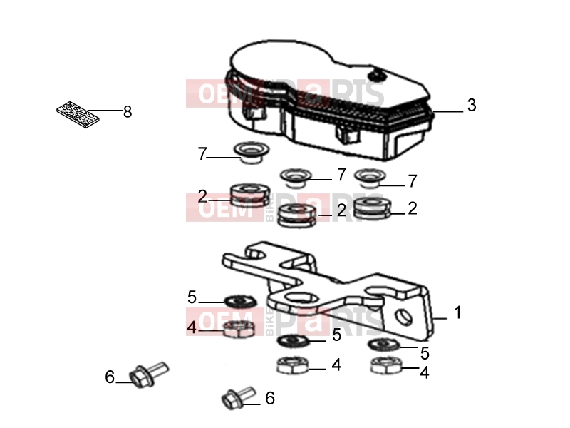 derbi ETX 150 Frame » Dashboard assembly