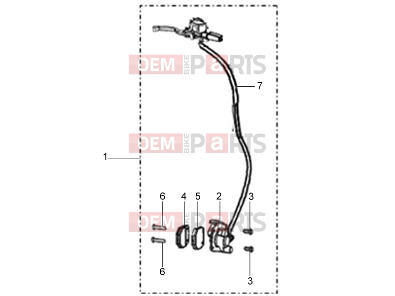 derbi ETX 150 Frame » Front brake assembly