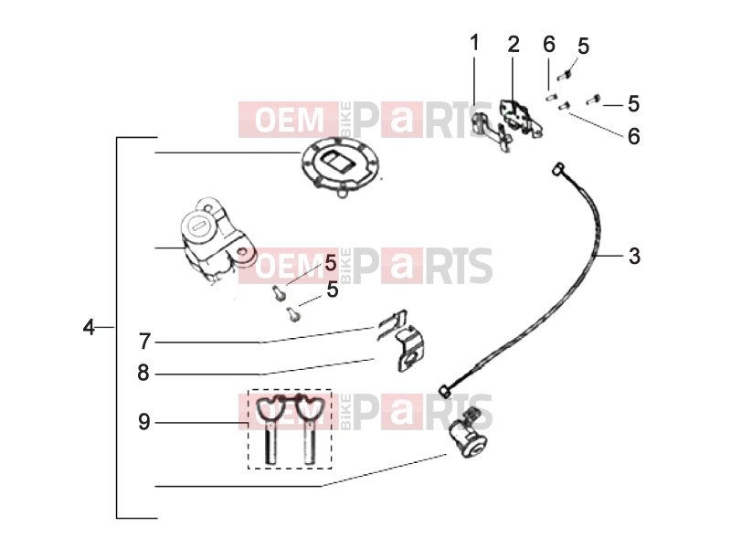 Frame » Locks - Derbi STX 150 2015