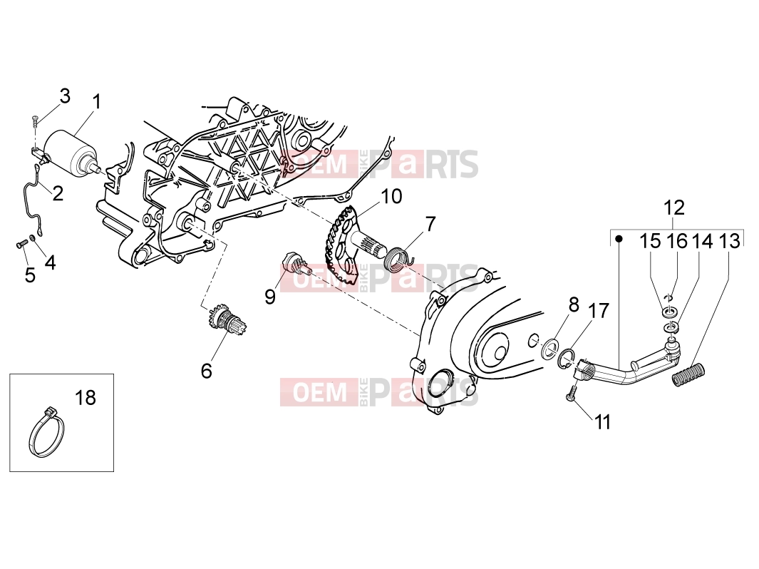 ENGINE » Starter motor - Derbi Variant Sport 50 2014