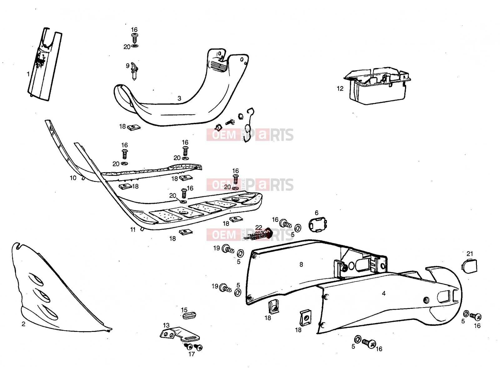 Tables » Frame - Derbi Variant Start-Stop 50 2001