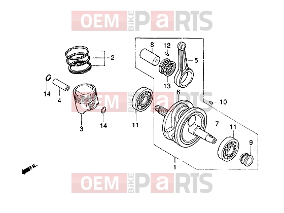 Engine » Crankshaft-Piston - Gilera Coguar
