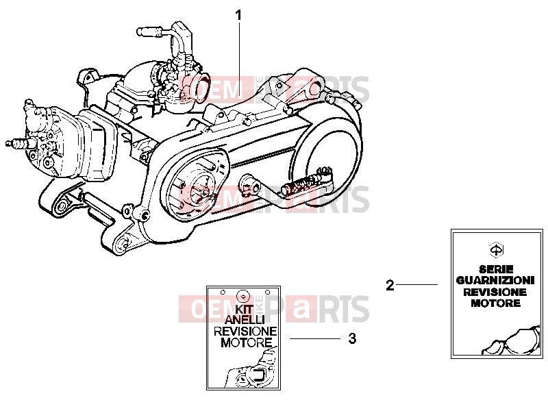 gilera 2006 DNA 50 Engine » Engine, assembly