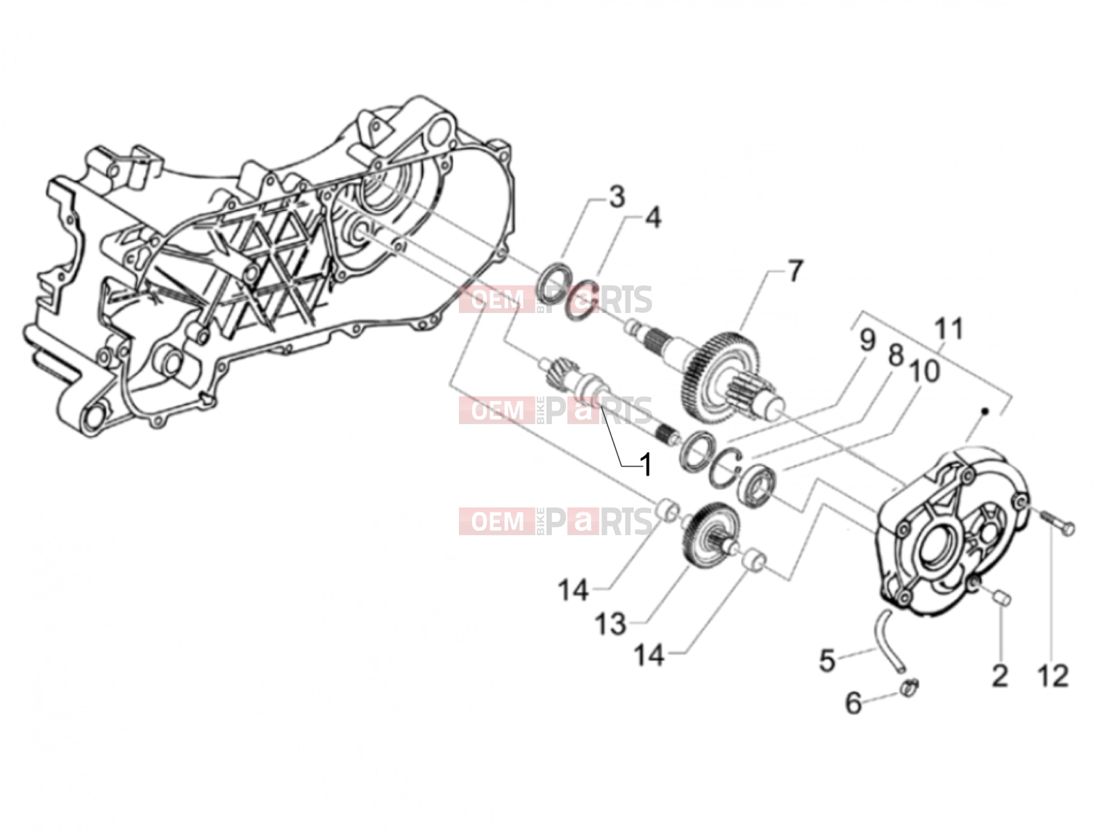 gilera 2006 DNA 50 Engine » Reduction unit
