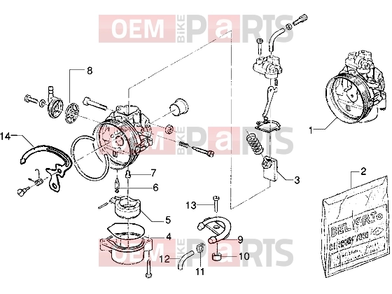 gilera Eaglet automatic Engine » Carburettor