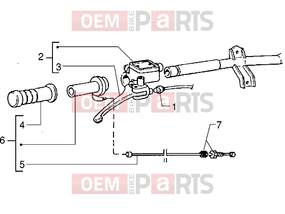Handlebars » Handlebars component parts - Gilera Easy Moving