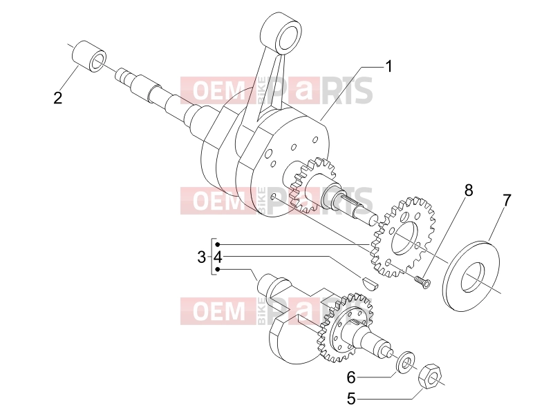 gilera 2008 Fuoco 500 Engine » Crankshaft