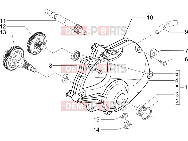 gilera 2010 Fuoco 500 Engine » Reduction unit